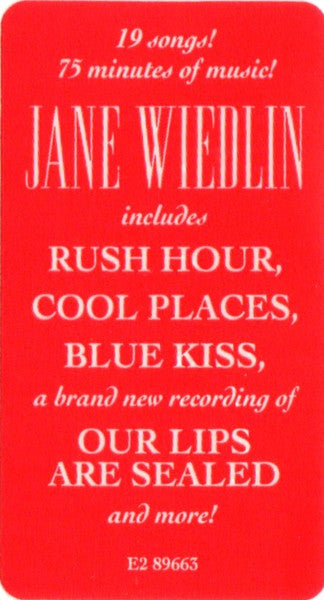 Jane Wiedlin : The Very Best Of Jane Wiedlin:  From Cool Places To Worlds On Fire (CD, Comp)