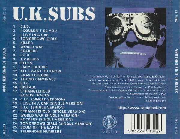 U.K. Subs* : Another Kind Of Blues (CD, Album, RE)