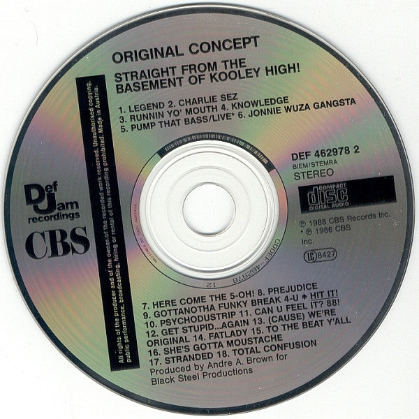 Original Concept : Straight From The Basement Of Kooley High! (CD, Album)