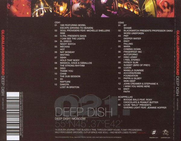 Deep Dish : Global Underground 021: Moscow (2xCD, Mixed)