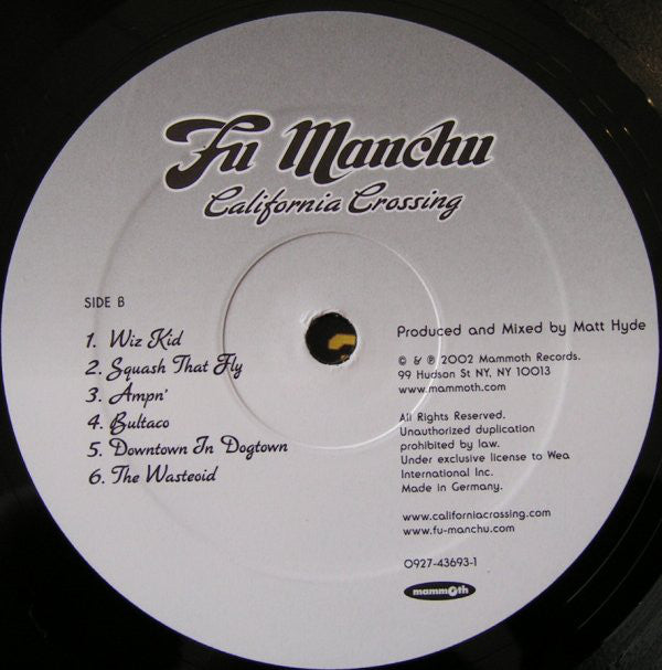Fu Manchu : California Crossing (LP, Album)