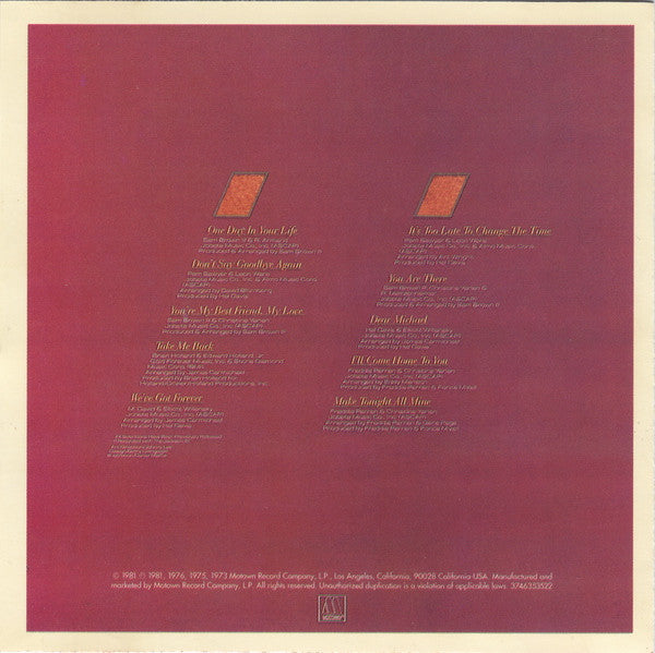 Michael Jackson : One Day In Your Life (CD, Comp, RE)