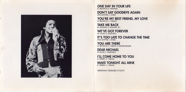 Michael Jackson : One Day In Your Life (CD, Comp, RE)