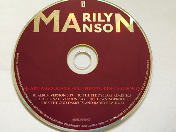 Marilyn Manson : Arma-Goddamn-Motherfuckin-Geddon (CD, Single)