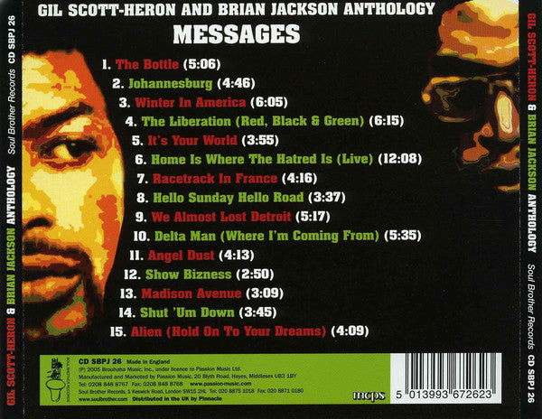Gil Scott-Heron And Brian Jackson* : Anthology. Messages (CD, Comp)
