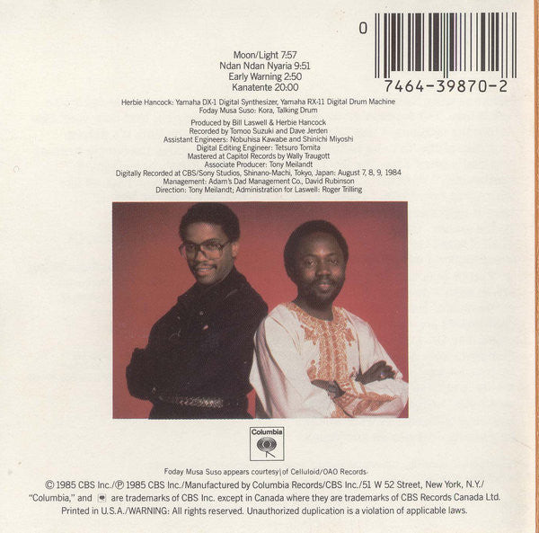 Herbie Hancock And Foday Musa Suso : Village Life (CD, Album)