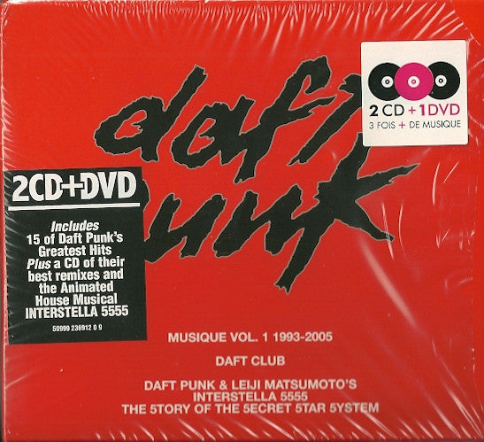 Daft Punk : Musique Vol. 1 1993-2005 / Daft Club / Daft Punk &amp; Leji Matsumoto's Interstella 5555: The 5tory Of The 5ecret 5tar 5ystem (Box, Comp + CD, Comp, RE + CD, Comp, RE + DVD-V, R)