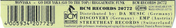 Monyaka : Go Deh Yaka (Go To The Top) / Reggaematic Funk (CD, Single)