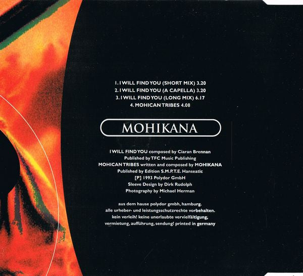 Mohikana : I Will Find You (CD, Maxi)