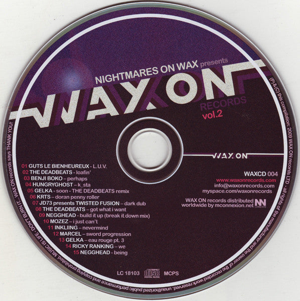 Nightmares On Wax : Wax On Records Vol. 2 (CD, Comp)
