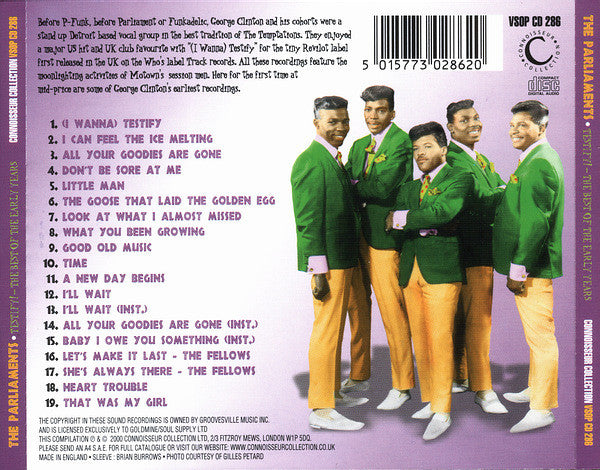 The Parliaments : Testify! - The Best Of The Early Years (CD, Comp, Mono)