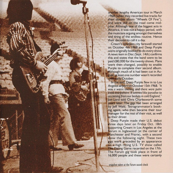 Deep Purple : Live At Inglewood 1968 (CD, Album, RE)