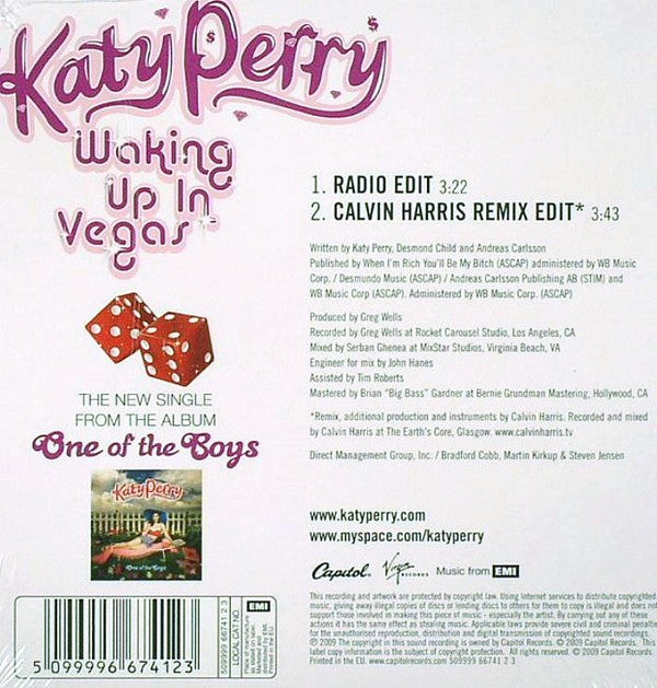 Katy Perry : Waking Up In Vegas (CD, Single, Car)
