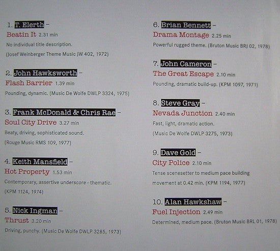 Various : Dramatic Funk Themes Vol. 2 (Thrilling Rare Grooves From UK's Leading Music Libraries 1970-1980) (CD, Comp, RM)
