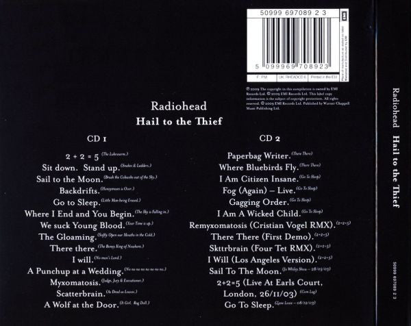 Radiohead : Hail To The Thief (CD, Album, RE + CD, Comp + Col)