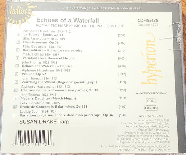 Susan Drake : Echoes Of A Waterfall (Romantic Harp Music Of The 19th Century) (CD, Album, RE)