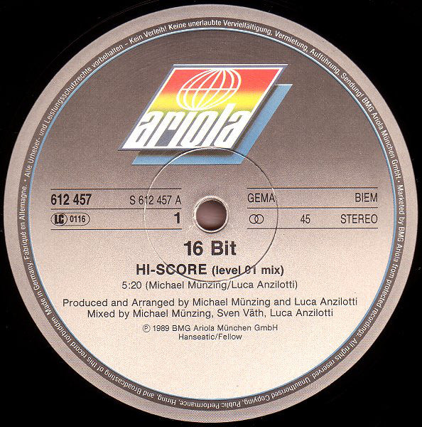 16 Bit : Hi-Score (12&quot;, Maxi)