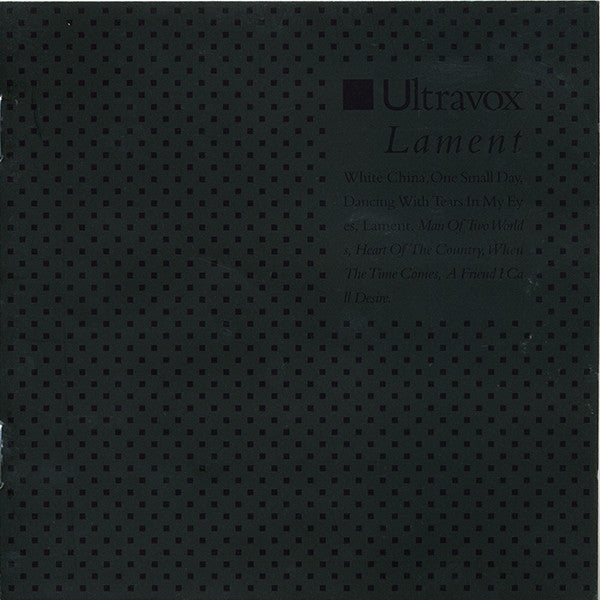 Ultravox : Lament (CD, Album, RE + CD, Comp + RM, Def)