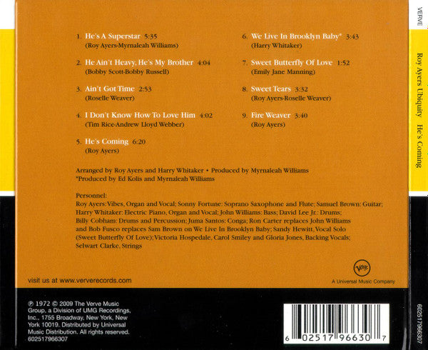 Roy Ayers Ubiquity : He's Coming (CD, Album, RE, RM, Dig)