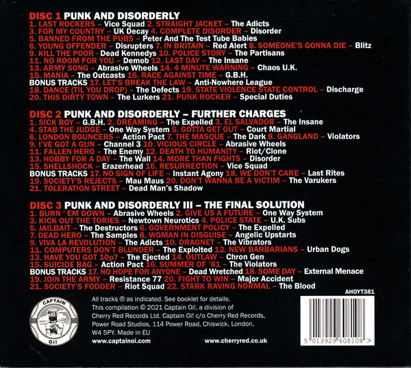Various : Punk And Disorderly The Albums (The Sound Of UK82) (Comp, RM + CD, Comp, RE + CD, Comp, RE + CD, Comp,)