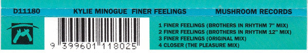 Kylie Minogue : Finer Feelings (CD, Single)