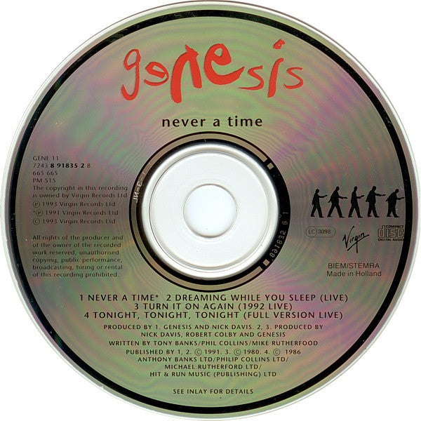 Genesis : Never A Time (CD, Maxi)