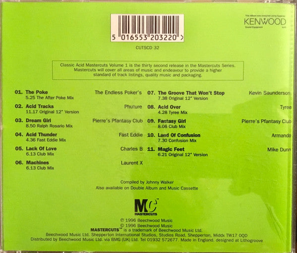 Various : Classic Acid Mastercuts Volume 1 (CD, Comp)