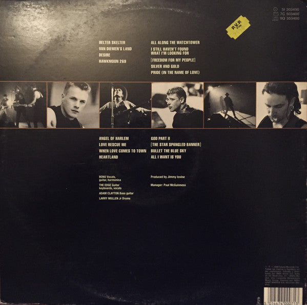 U2 : Rattle And Hum (2xLP, Album, Gat)