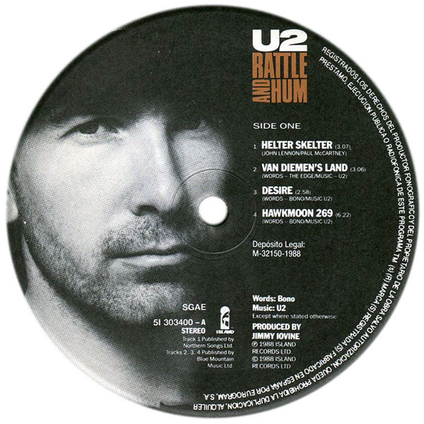U2 : Rattle And Hum (2xLP, Album, Gat)