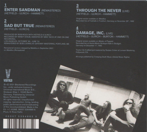 Metallica : Enter Sandman (CD, Single, RM, Dig)
