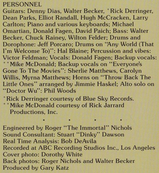 Steely Dan : Katy Lied (CD, Album, RE)