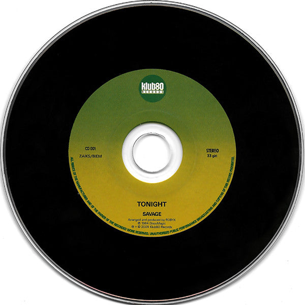 Savage : Tonight (CD, Album, RM)
