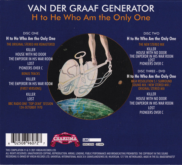 Van Der Graaf Generator : H To He Who Am The Only One (CD, Album, RE, RM + CD, Album, RE, RM, New + DVD-V)