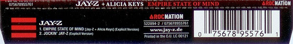 Jay-Z + Alicia Keys : Empire State Of Mind (CD, Single)