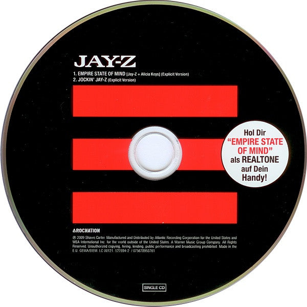 Jay-Z + Alicia Keys : Empire State Of Mind (CD, Single)