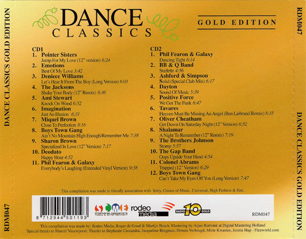 Various : Dance Classics Gold Edition (2xCD, Comp)