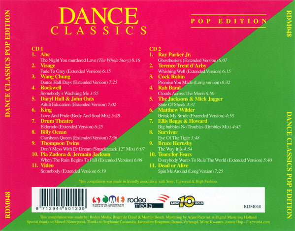 Various : Dance Classics - Pop Edition (2xCD, Comp, CD-)