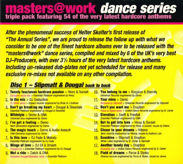 Vibes* > Billy Bunter* &amp; Ramos > Slipmatt &amp; Dougal > Sy* : Masters@Work Dance Series (3xCD, Mixed)