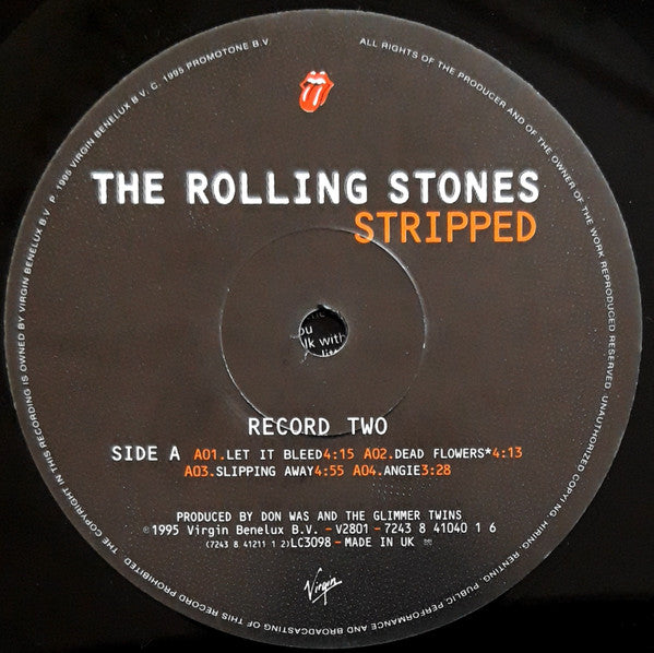 The Rolling Stones : Stripped (2xLP, Album, EMI)