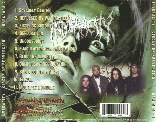 Inveracity : Circle Of Perversion (CD, Album)