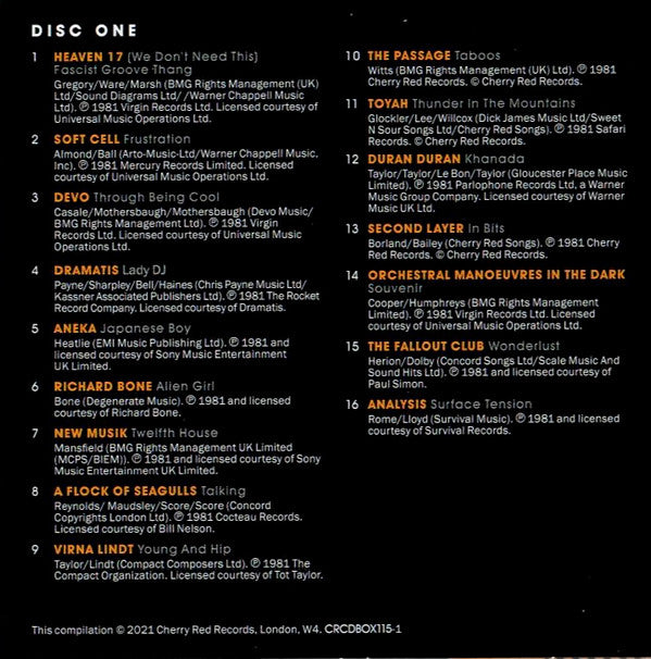 Various : Musik Music Musique 2.0 (1981 | The Rise Of Synth Pop) (Box, Comp + 3xCD, Comp)