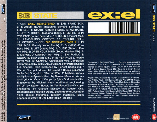 808 State : ex:el (CD, Album, RM + CD, Comp + Dlx, RE, Car)
