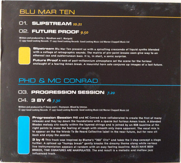 Blu Mar Ten / PHD &amp; Conrad : Slipstream / Future Proof / Progression Session / 3 By 4 (CD, Maxi)