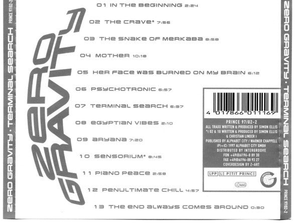 Zero Gravity : Terminal Search (CD, Album)