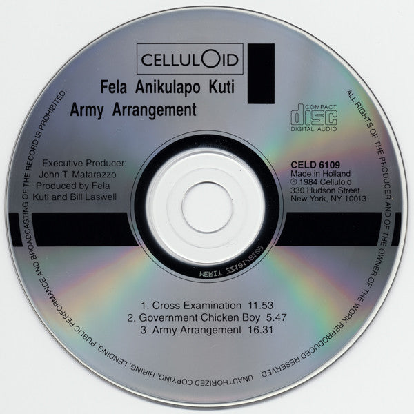 Fela Kuti : Army Arrangement (CD, Album, RP)