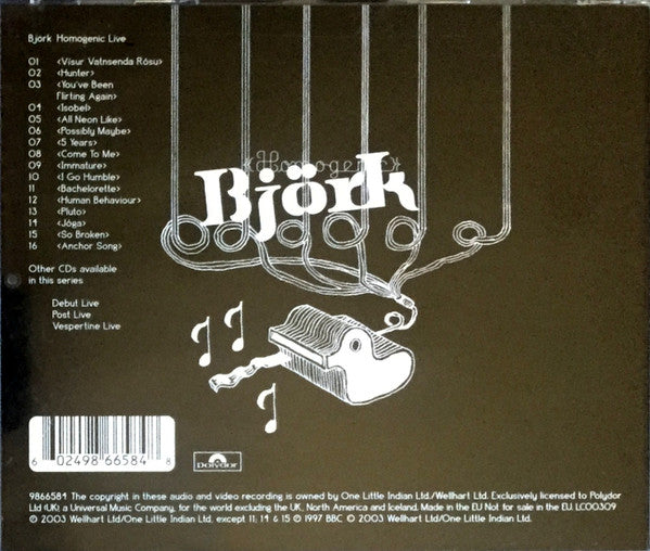 Björk : Homogenic Live (CD)