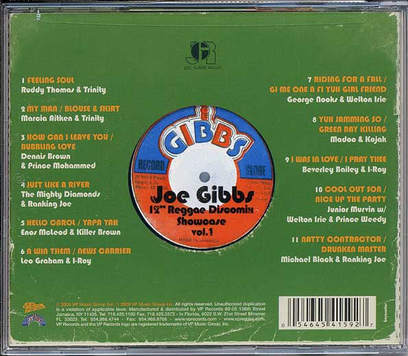 Joe Gibbs : 12" Reggae Discomix Showcase Vol.1 (CD, Comp)