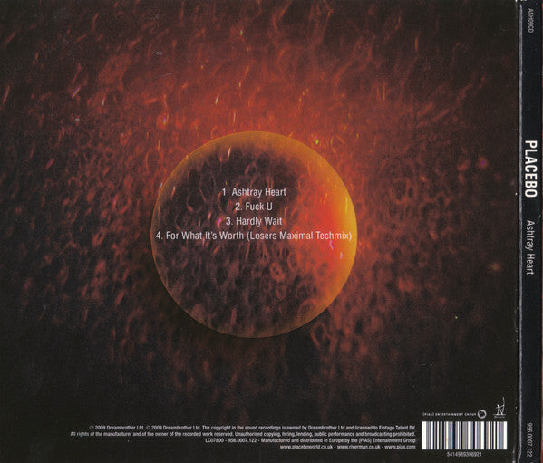 Placebo : Ashtray Heart (CD, Single, Dig)