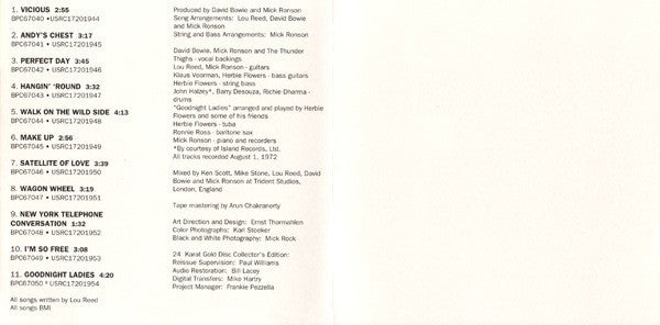 Lou Reed : Transformer (CD, Album, RE, RM, 24 )