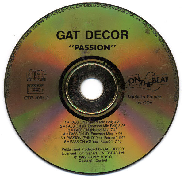 Gat Decor : Passion (CD, Maxi)